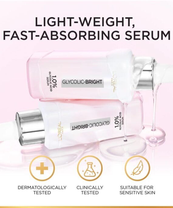 L'Oréal Paris Glycolic Bright Serum: Glow-Boosting Care